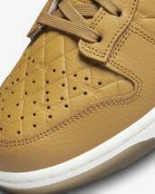 1円~ 27.5cm 新品 NIKE DUNK LOW WHEAT ウィート 本革 レザー ナイキ ダンク ロー ブラウン 白 スニーカー ダイヤカット シューズ 人気_画像5