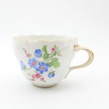 マイセン　カップ&ソーサー　ベーシックフラワー　二つ花　金彩　一級品　MEISSEN　アネモネ_画像3