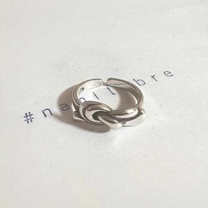 シルバーリング 925 銀 結び目 水引き 複雑 オリエンタル 韓国 指輪②b