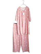 X104　新品　【サイズ・5L】　ピンク　猫柄　半袖　パジャマ　上下セット　大きいサイズ　レターパックプラス_画像1