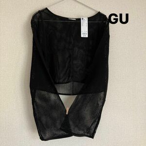 GU メッシュトップス　ブラック　Lサイズ