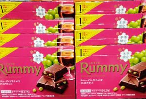 ロッテ　Rummy ラミーチョコレート 洋酒チョコレート　１箱３枚入り　８箱分２４枚です。