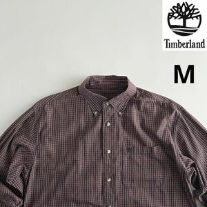 timberland ティンバーランド 長袖シャツ M チェック 刺繍ロゴ BD チェック柄 ボタンダウンシャツ