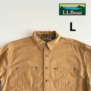 L.L.BEAN 90s カナダ製 ダック地シャツ L ジャケット ネルライナー ワークシャツ