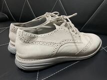 極美品 COLE HAAN コールハーン W08472 9.5B≒26.5cm レザーシューズ レザースニーカー ウイングチップ ホワイト 春夏 レディース _画像5