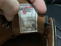 極美品 Red Wing レッドウィング 8002 USA6.5≒24.5cm レザーシューズ ラウンドトゥ ワークブーツ ブラック レザー メンズ USA製_画像9