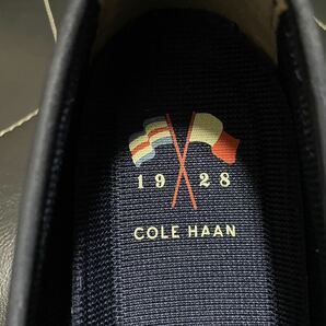 使用感少 COLE HAAN コールハーン C27788 9M≒26.5cm レザーシューズ ビジネスシューズ レザースニーカー ローファー コインローファー NVYの画像8