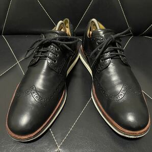 極美品 COLE HAAN コールハーン C31545 7M≒24.5cm レザーシューズ レザースニーカー ウイングチップ メンズ ブラック の画像3