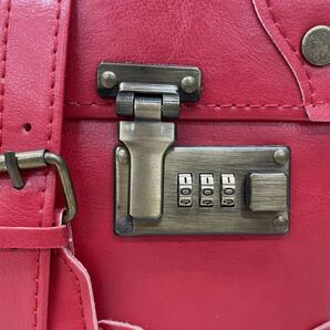 LBC エルビーシー スーツケース キャリーバッグ キャリーケース レッド 赤 ダイヤルロック 旅行かばん 鞄 カバン アンティーク調の画像5