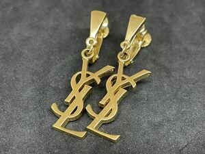 ☆YVES SAINT LAURENT イヴサンローラン YSL イヤリング レディース アクセサリー ゴールドカラー 約7.0g