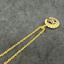 ＊【美品】NINA RICCI ニナリッチ ストーン付 ネックレス ゴールド 金メッキ アクセサリー_画像4