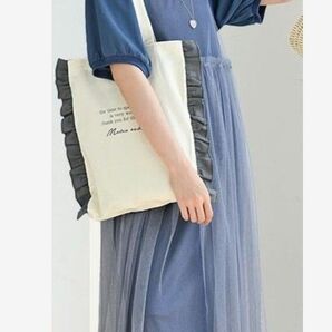 しまむらmumu 袖ジョーゼットきりかえワンピ-ス