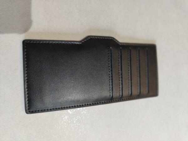 本革 ( 牛 革 ) インナー カード ケース ( 財布 の ) 黒 ブラック