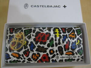 定価20900円 CASTELBAJAC カステルバジャック 長財布 小銭入れあり レオパール 029614 シロ 新品