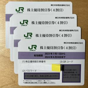 JR東日本株主優待券 4枚セット①（ネコポス発送 送料込み）の画像1