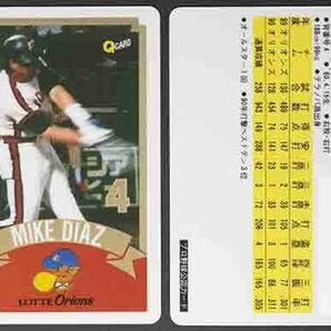 即決! 1991 Qcard ロッテオリオンズ #4 M. ディアズ (外野手)の画像1