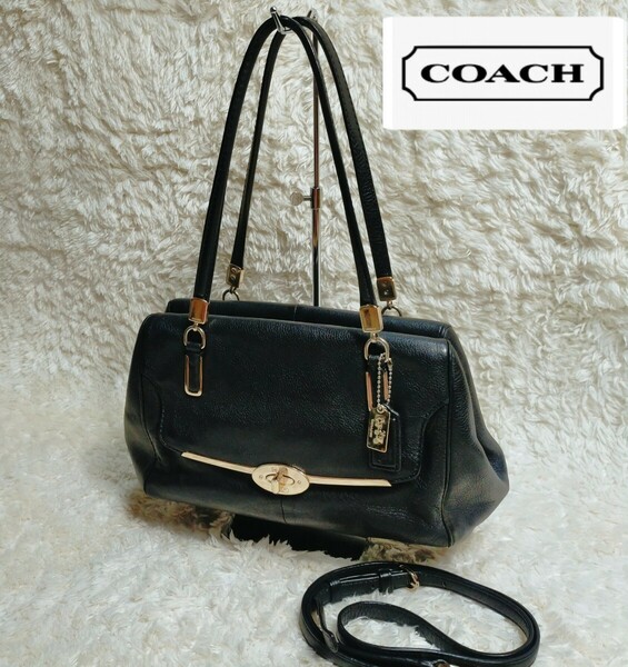 COACH コーチ ショルダーバッグ 2way レザー 金ロゴ 革 25169