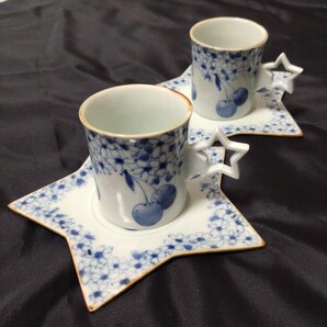 未使用 有田焼 福泉窯 カップ&ソーサー2客 テーブルコーディネート 節句 お祝い お茶会 おもてなし お食事会 会食 料亭 ティータイム