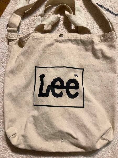 お値下げ　難あり　LEE トートバッグ　キャンパスバッグ　肩掛けバック　コットンカバン　スクールバック