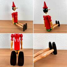 イタリア製 ヴィンテージ 木製 ピノキオ H50㎝ 可動式 工芸品 置物 インテリア オブジェ 人形 ディスプレイ ピノッキオ レトロ ドール_画像5