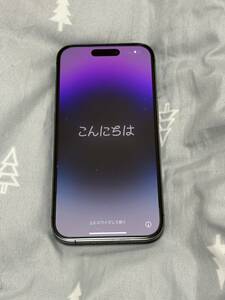 iPhone 14 Pro DeepPurple 256GB 国内版SIMフリー 2024/04/24バッテリ新品交換 MQ1E3J/A