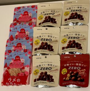 ロッテ ZERO チョコ ゼロ ノンシュガー 砂糖不使用 チョコレート ビスケット ♪ タラ たら 梅 うめ ウメ おつまみ