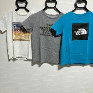 3着まとめ売り 訳あり ノースフェイス キッズ 130 半袖 tシャツ 男の子 アウトドア トップス ブランド ロゴ