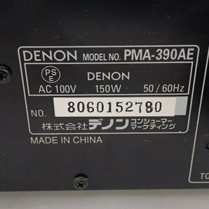 DENON デノン デンオン プリメインアンプ PMA-390AE リモコン付き ∽ 6E1AA-1の画像5
