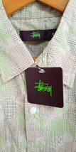 ステューシーSTUSSY　半袖シャツ デジタルカモフラ緑茶黒　M_画像3