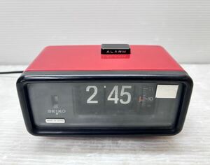 SEIKO/セイコー パタパタ時計 (DP692T) 赤 昭和レトロ/当時物/目覚まし時計/置き時計 通電OK ジャンク品