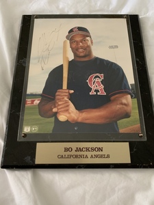 ８０年代MLB☆メジャーリーグ☆カリフォルニアエンジェルス☆BO　JACKSON☆証明書付きサイン入りフォトフレーム