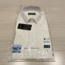 JOHNPEARSE新品未使用半袖無地白ワイシャツSサイズ吸水速乾ドライ首回り37cm_画像1