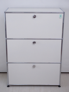 USM Haller pure white 1 row 3 step cabinet shelf Drop down door ×3 sheets B!USM is la-hhstyle cassina artek vitra