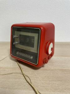 1 jpy start SANYO Sanyo RM 6200 FM/AM radio eyes ... attaching patapata clock Showa Retro present condition goods 