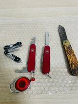 1円スタート　サバイバル　アウトドア　ナイフ　VICTORINOX　GERBER SPLICE まとめて　現状品_画像1