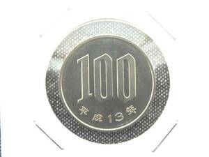 ミント/平成13年/コインホルダー/未使用/100円硬貨/平成十三年/百円/貨幣/ミント硬貨/セット出し/特年