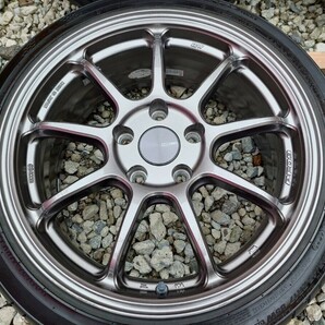 スイフトスポーツに使用 エンケイ PF09 7.5J 17インチ オフセット45 114.3 5H ダークシルバー クムホ 195/45R17 2022年 スイフトの画像3