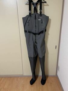 Riivalley Rivalley RV front open stockings waders [ size 3L ] gray waterproof waterproof waders used use 1 times 