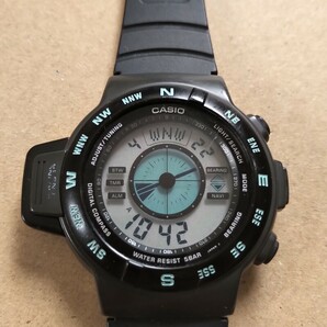 カシオ CASIO CPW-100 電池ベルト交換済み デジタルコンパス機能付き プロトレック 90年代 スント ガーミン アウトドアウォッチの画像3