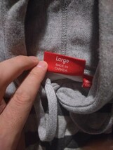 【L】美品！Supreme 20AW Cross Box Logo Hooded Sweatshirt シュプリーム クロス ボックス ロゴ パーカー Grey グレー　Large　キムタク着_画像8