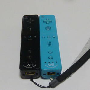 R09【送料無料 即日発送 動作確認済】Wii リモコン モーションプラス内蔵 ストラップ 任天堂 純正 RVL-036 ブラック ブルー コントローラーの画像1