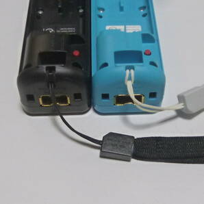 R09【送料無料 即日発送 動作確認済】Wii リモコン モーションプラス内蔵 ストラップ 任天堂 純正 RVL-036 ブラック ブルー コントローラーの画像3