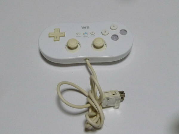 C06【即日発送 送料無料 動作確認済】Wii クラシックコントローラー　純正品　任天堂　シロ　ホワイト　RVL-005