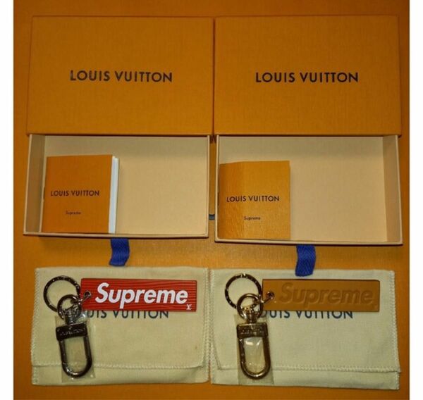 Louis vuitton Supreme キーホルダー2色セット ルイヴィトン