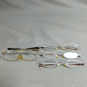 564/2　GJ60348　KANDA　カンダ　ヴィンテージ　折りたたみ式眼鏡　スリム　コンパクト　老眼鏡　セット　まとめて　メガネ