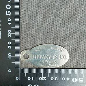 564/4 GJ60396 Tiffany＆Co. ティファニー プレート チャーム ペンダントトップ SV925 PLEASE RETURN TO 重さ約8gの画像2