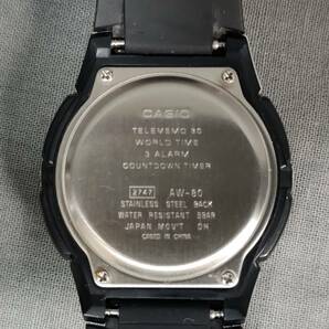 564/30 GJ60570 CASIO 2747 AW-80 TELEMEMO30 ILLUMINATOR アナデジ ブラック 稼働 腕時計 カシオの画像2