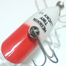 ヘドン タイニーラッキー13 RH 縦割れ 吹き目 美品 レッドヘッド OLD HEDDON TINY LUCKY ダーター オールドルアー １円～_画像6