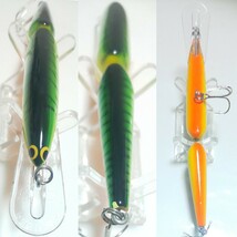 バグリー スイベルヒップ バングオー 5インチ ホットタイガー OLD bagley's Bang-o-lure #5 ジョイントミノー オールドルアー １円～_画像9