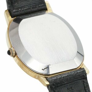 1円～ ヴィンテージ OMEGA デビル ゴールド文字盤 GP/レザー メンズ腕時計 自動巻き De VILLE オメガの画像4